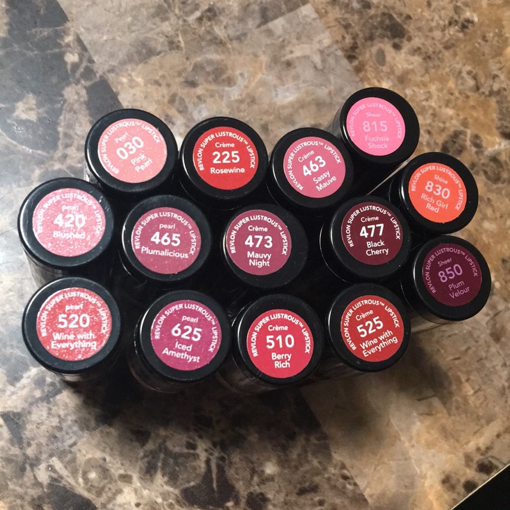 Revlon lipstick. Pearl, crème & sheer. 3 for $15